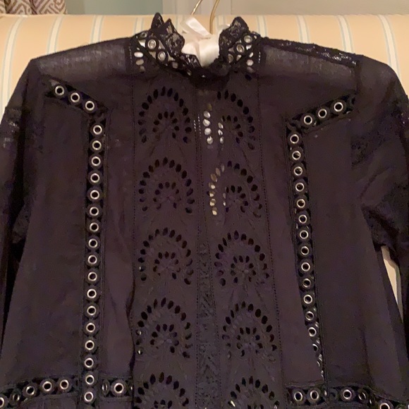 FREE PEOPLE BLACK ALL EYES ON YOU MINI DRESS XS - Picture 8 of 16
